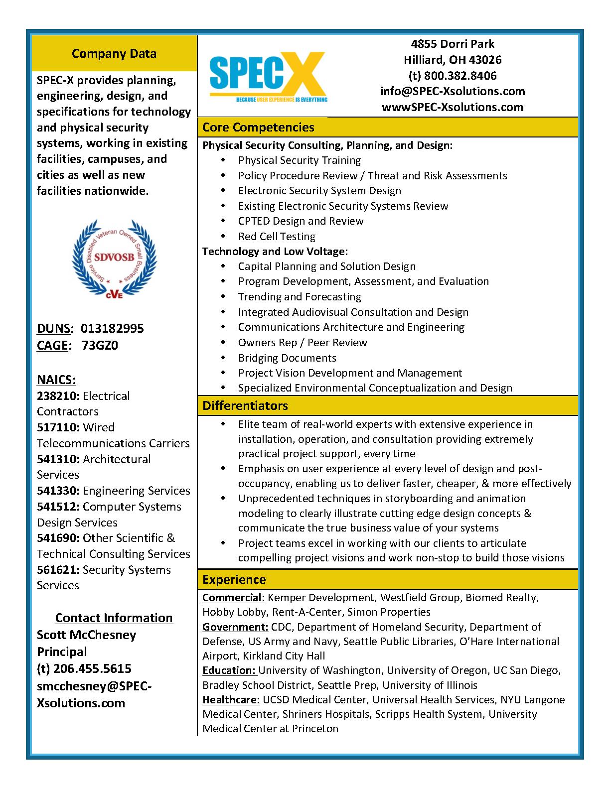 Spec x capability statement