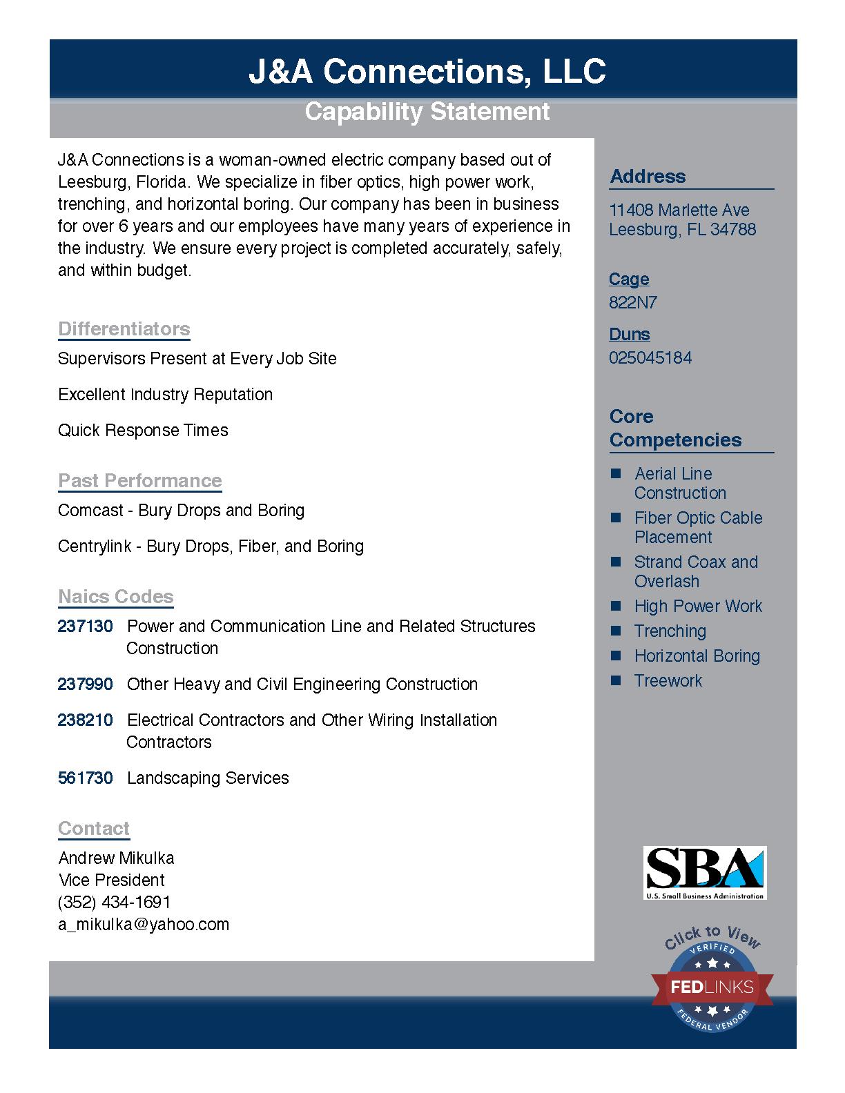 J a connections  llc