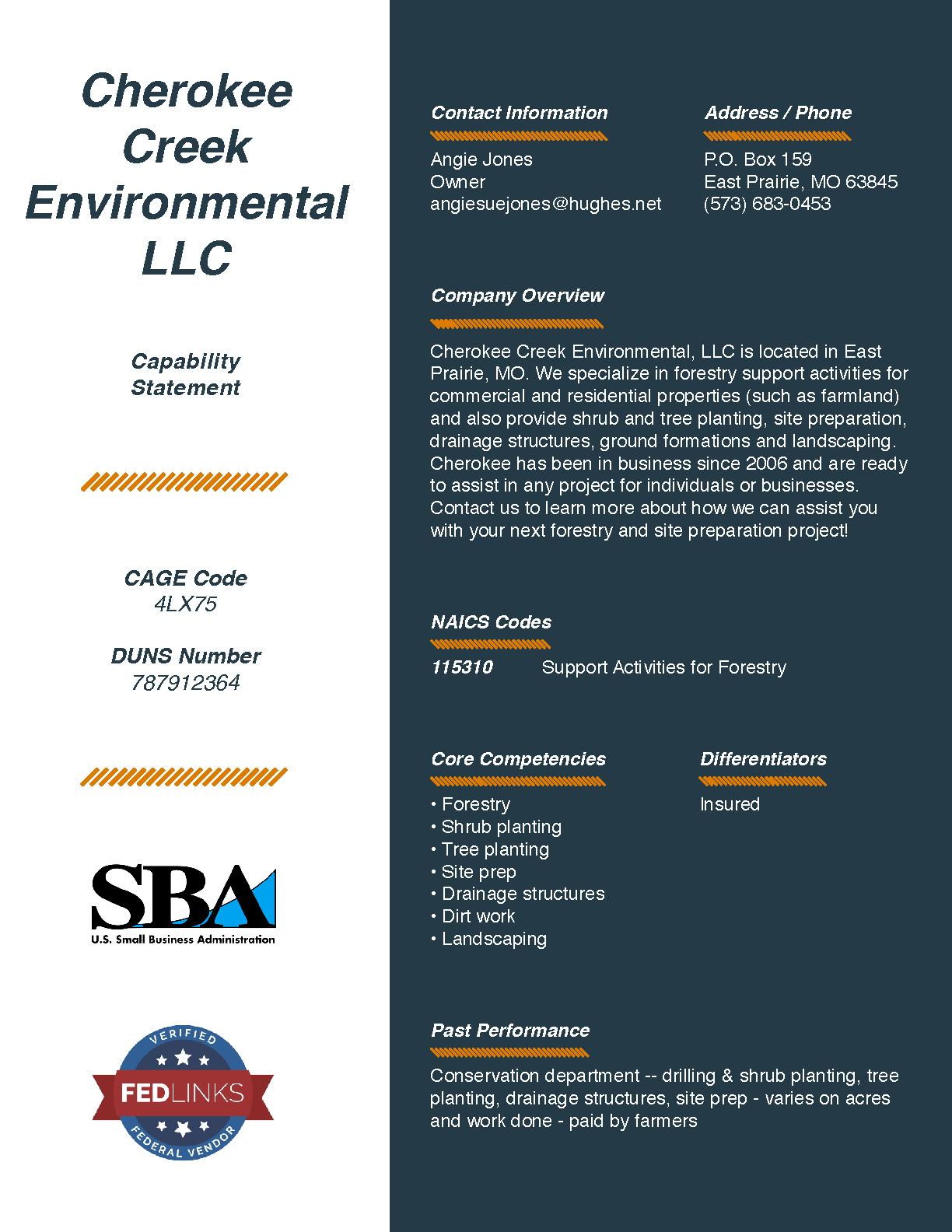 Cherokee creek environmental llc