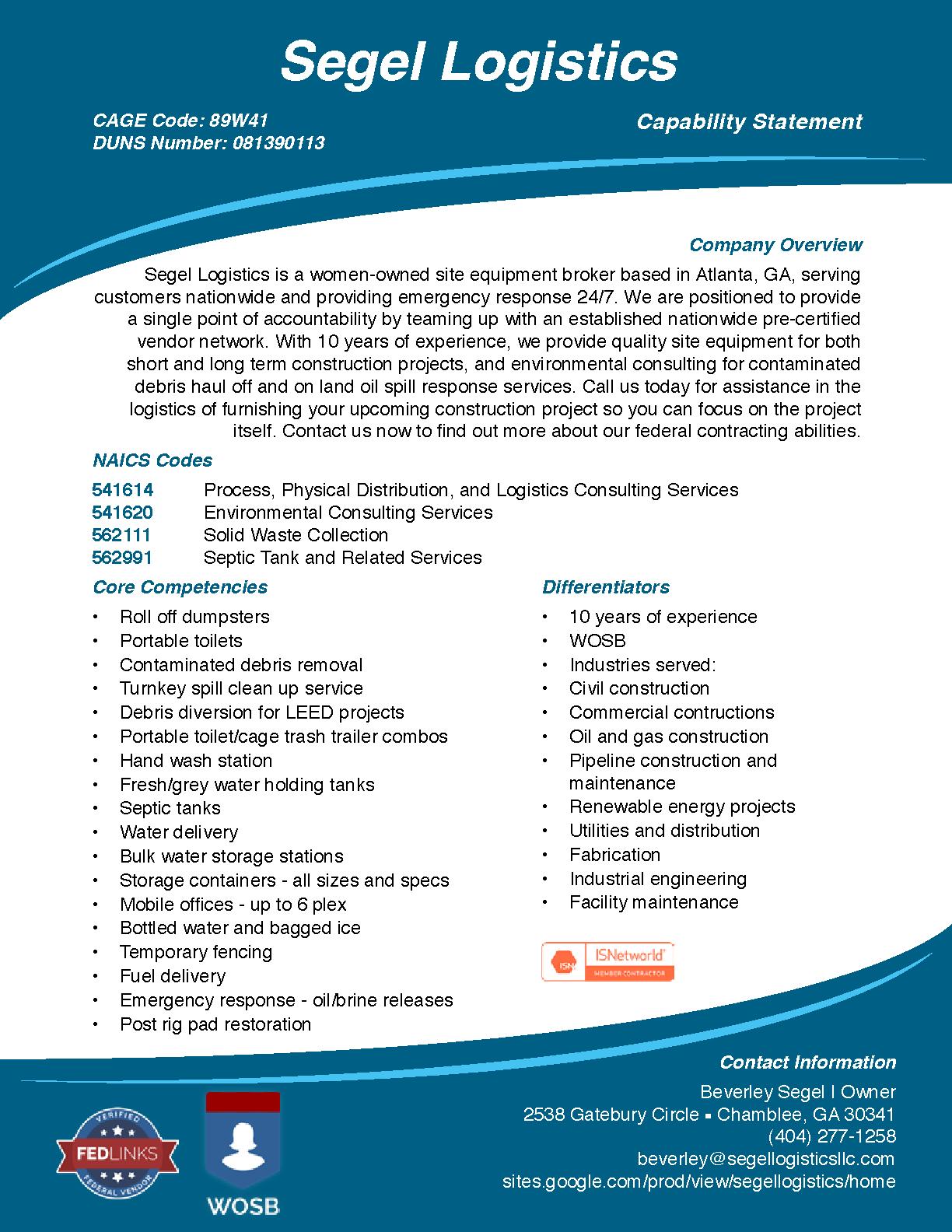 Segellogistics capabilitystatement