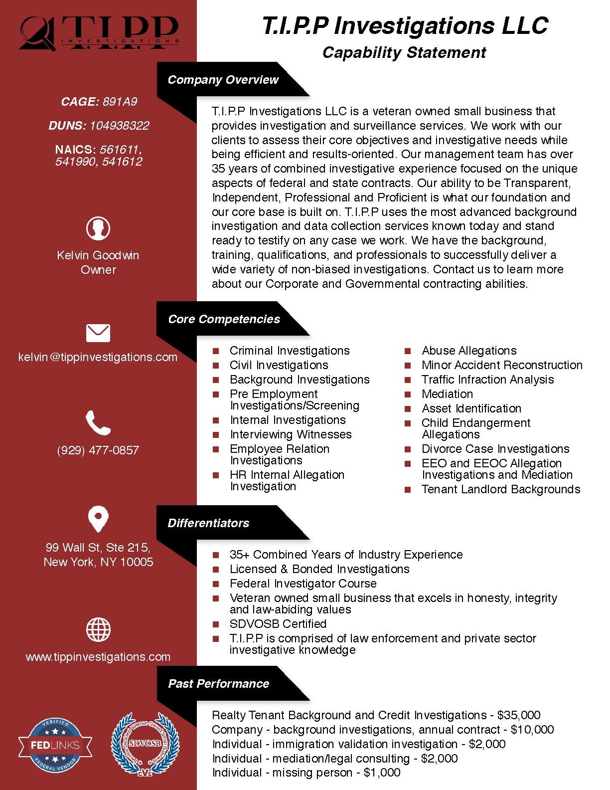 T.i.p.p investigations llc final