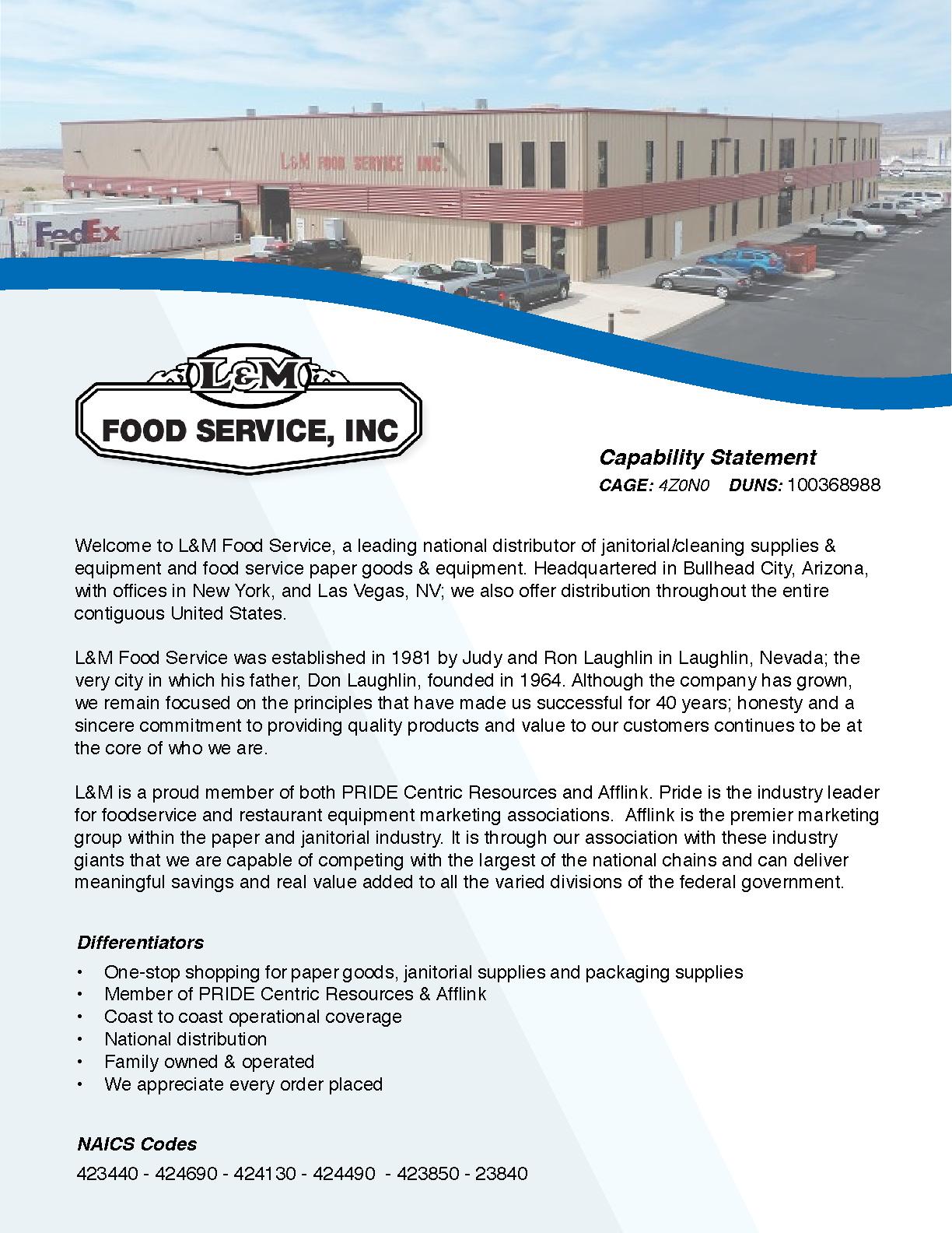 L & M Food Supplies Inc