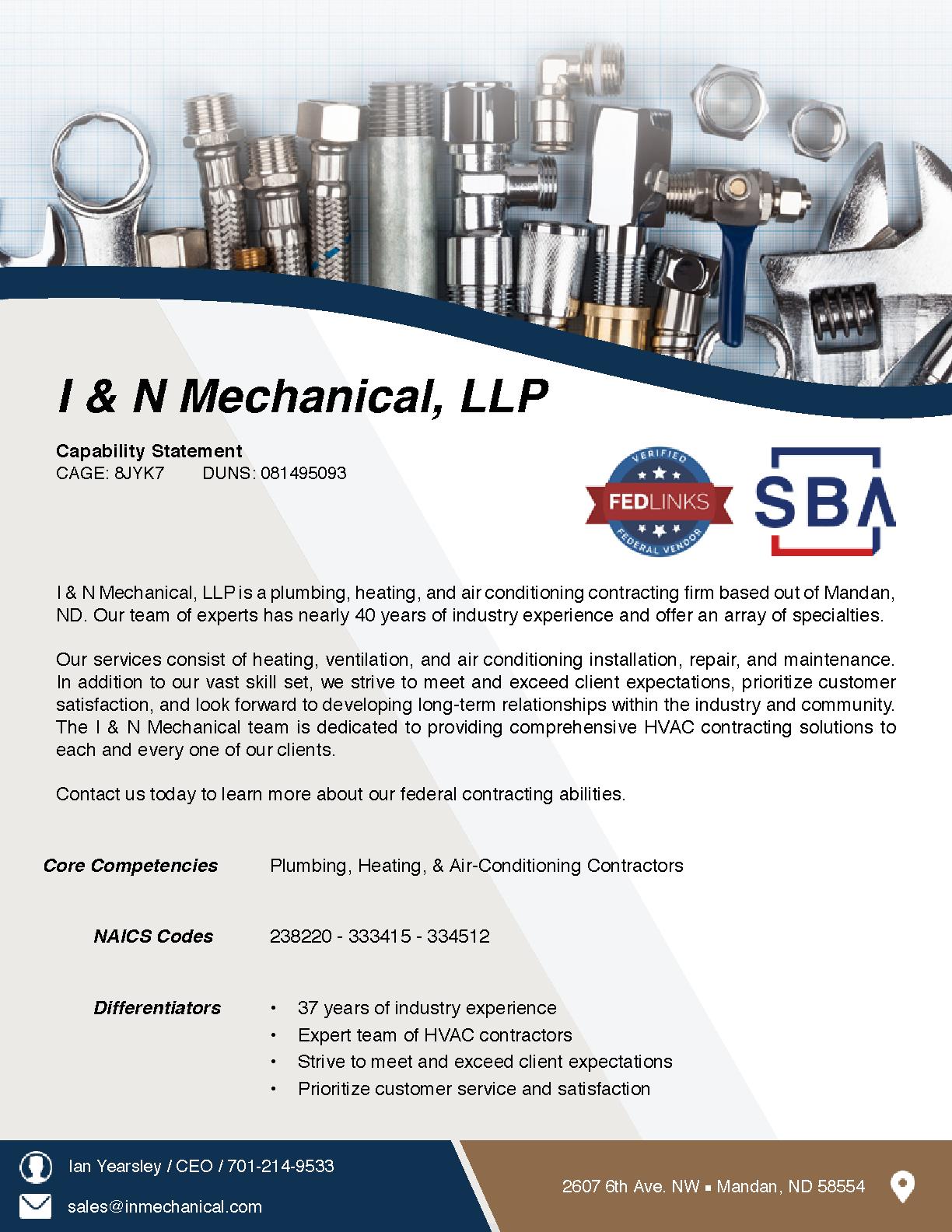 I nmechanical llp capabilitystatement