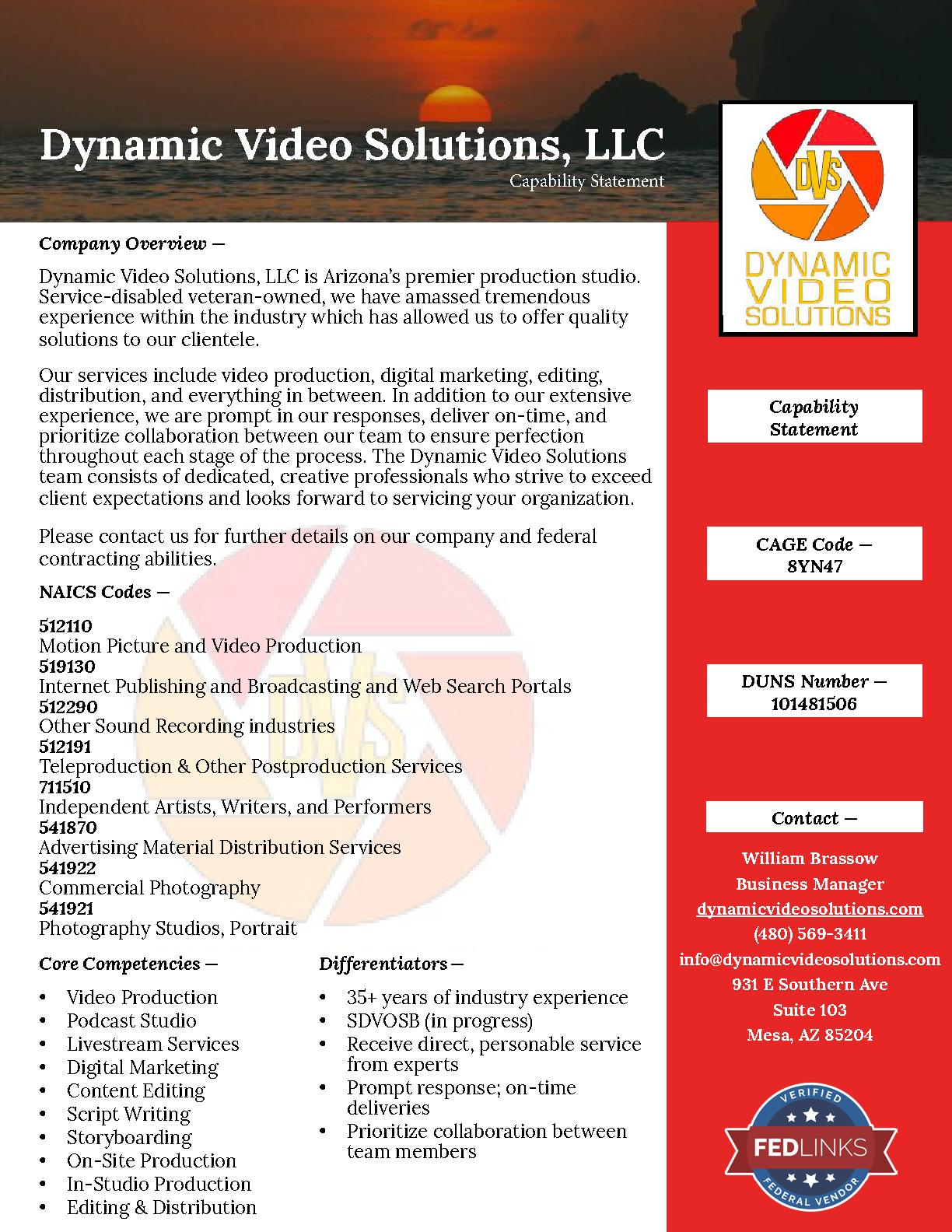 Dynamic Video Solutions, LLC