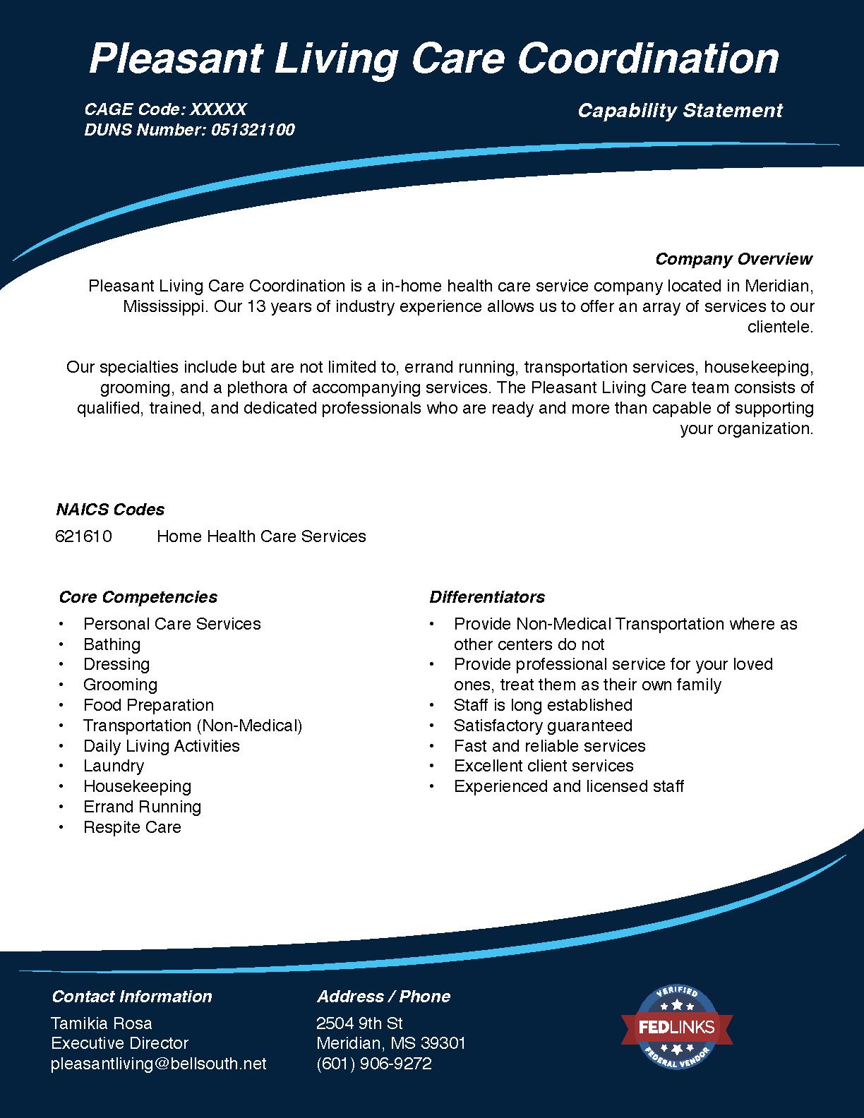 Pleasant living care coordination