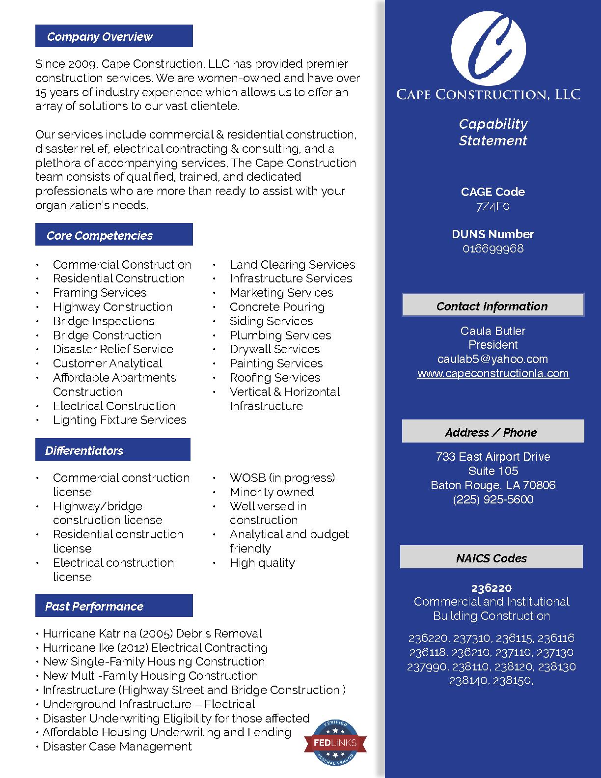 Cape construction llc