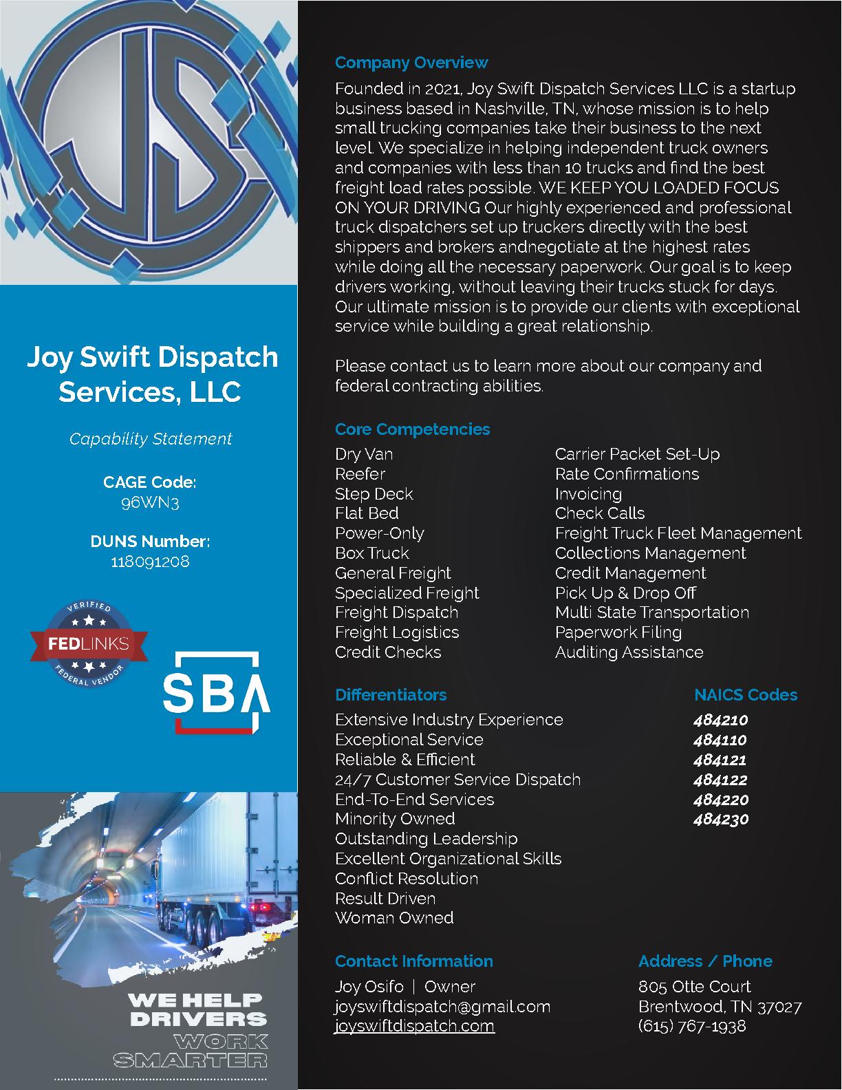 Joy Swift Dispatch Services, LLC