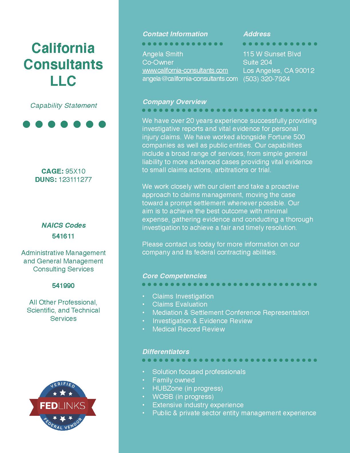 California consultants llc