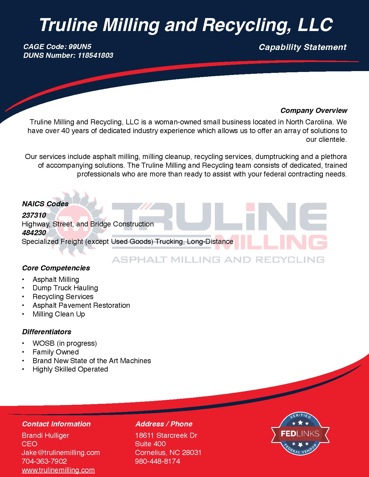 Truline milling and recycling  llc