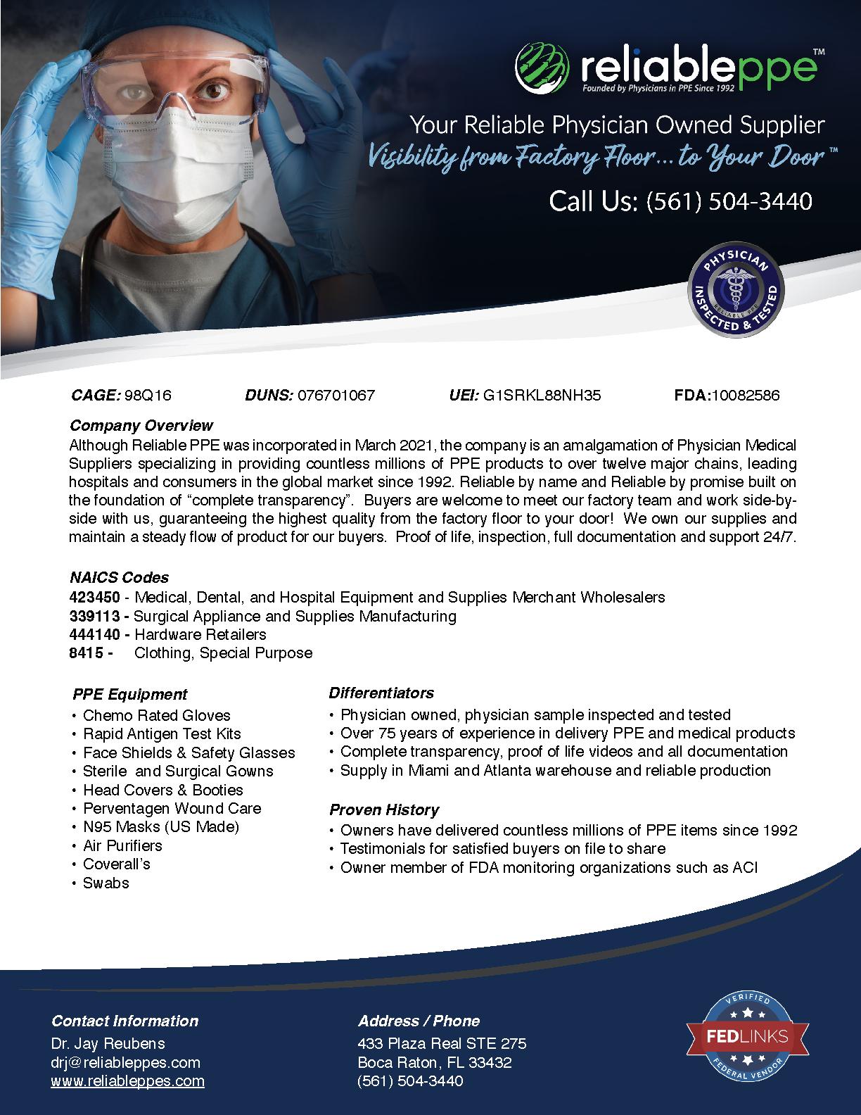 Reliable ppe llc v2