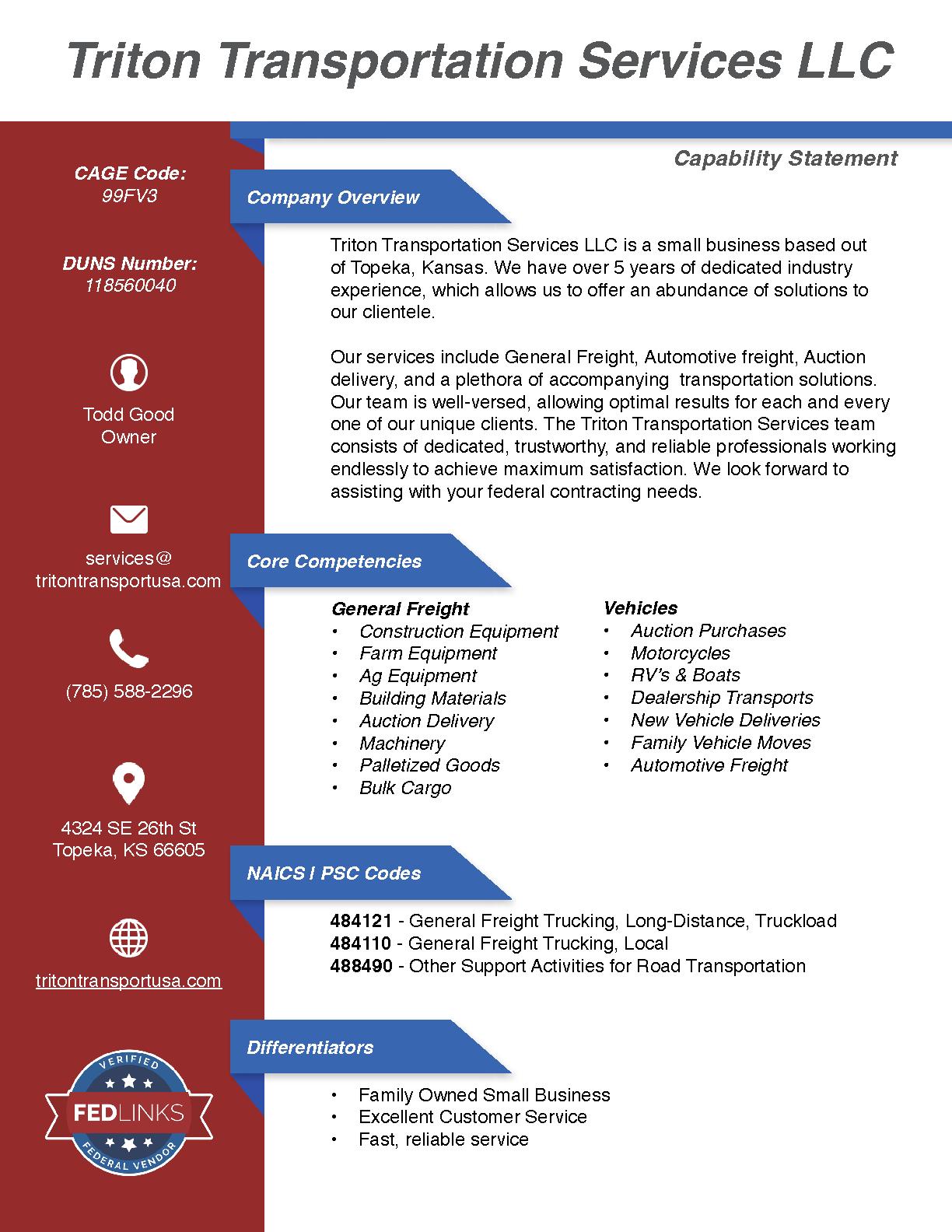 Triton transportation services llc