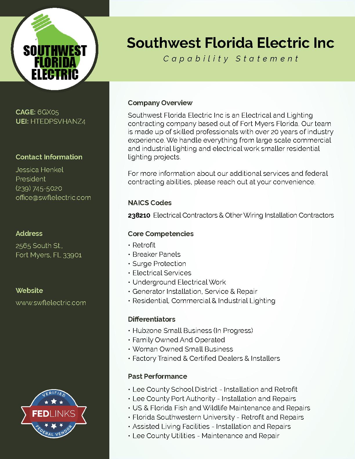 Southwest florida electric inc