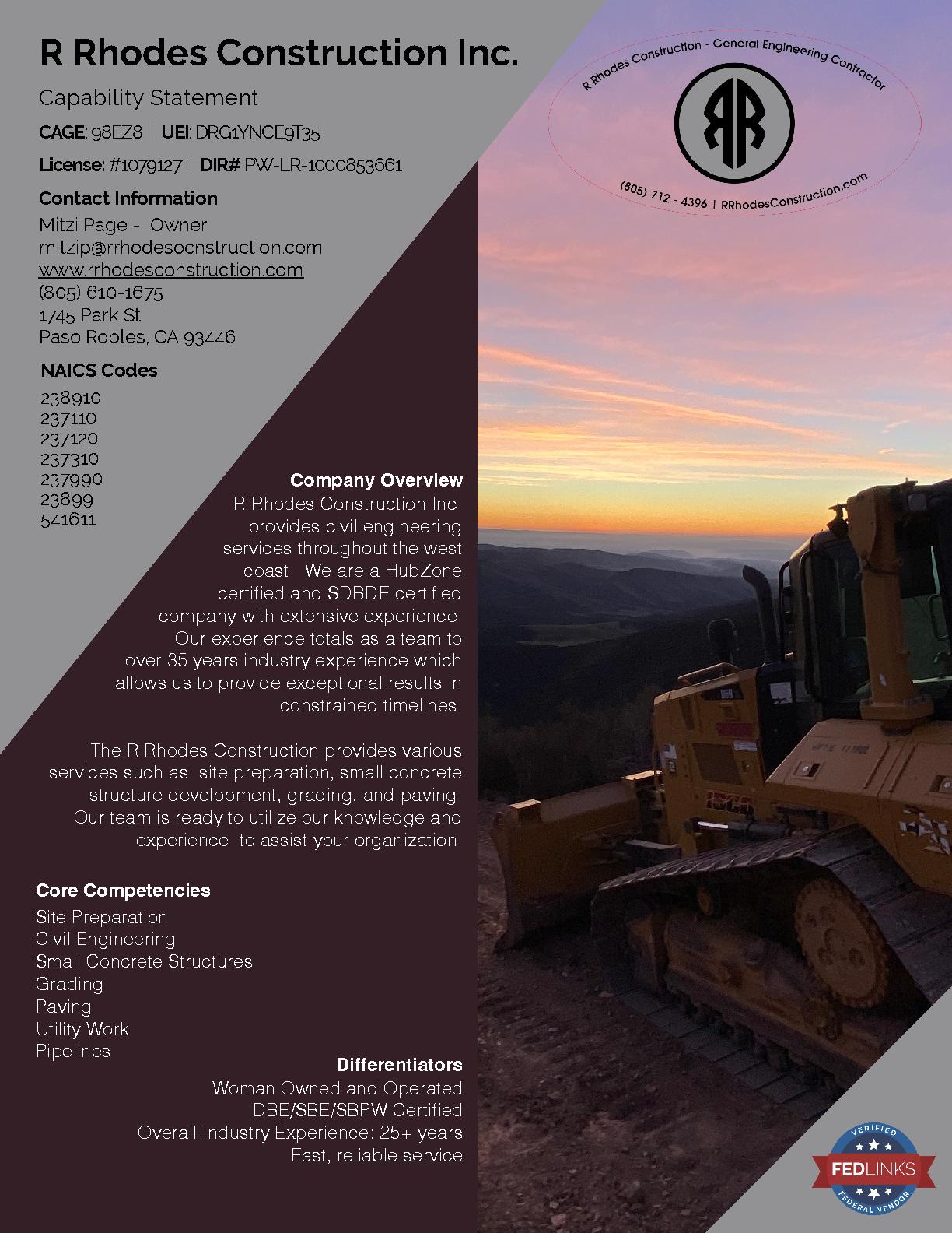 R rhodes construction inc