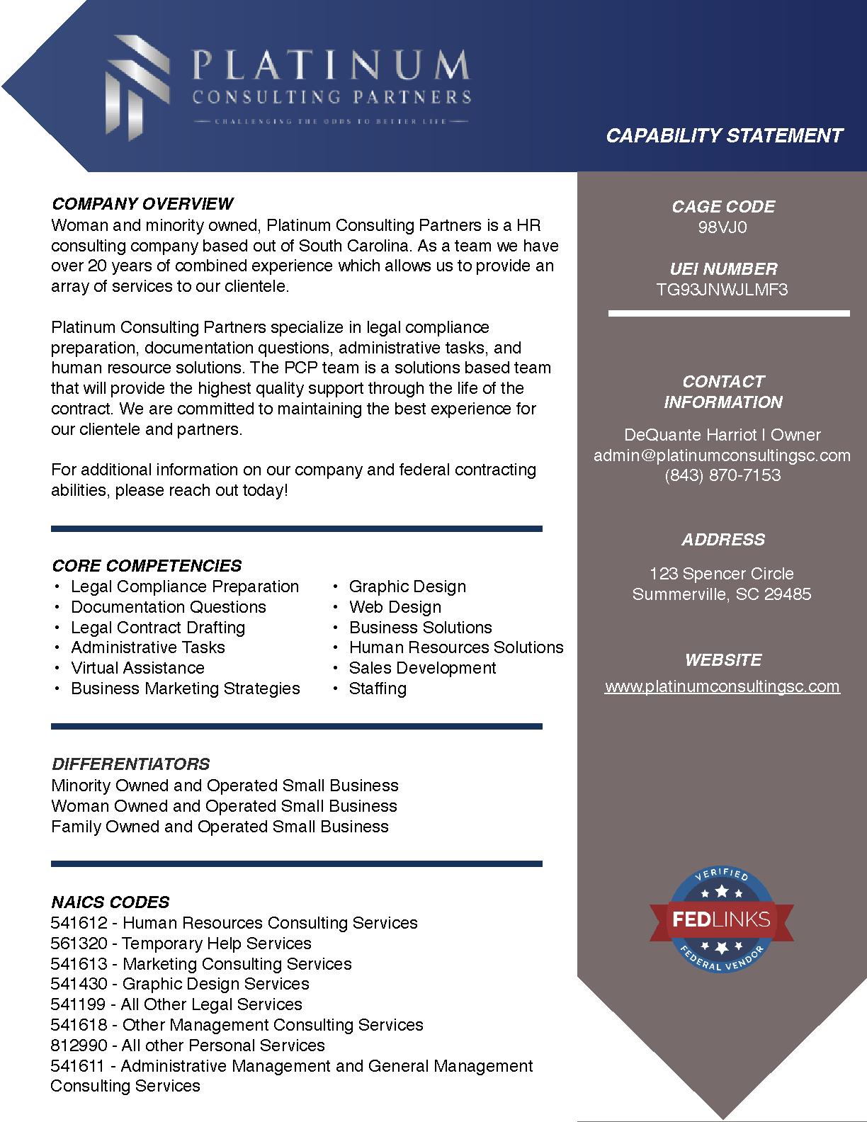 Platinum consulting partners llc