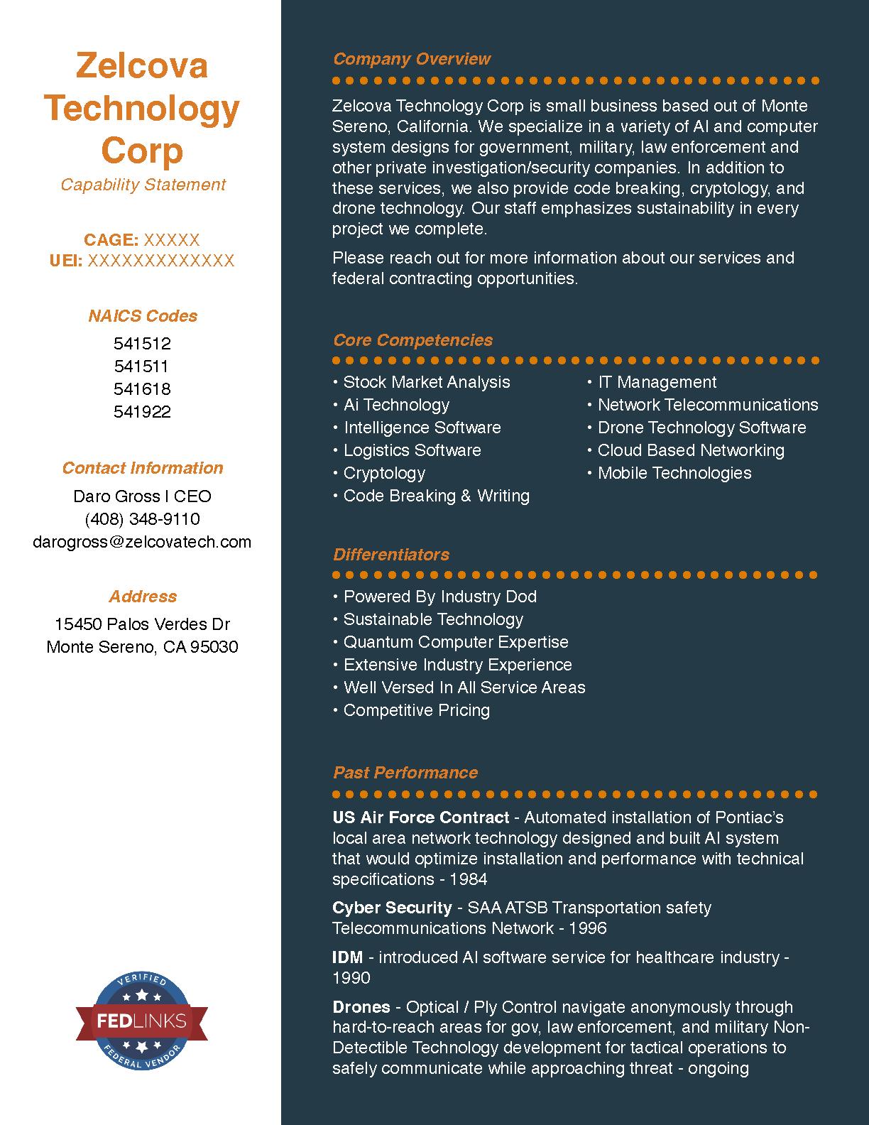 Zelcova technology corp