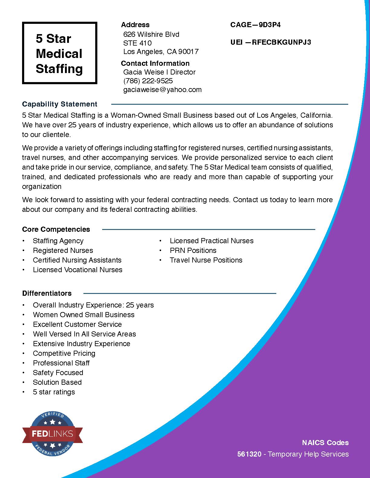 5 star medical staffing