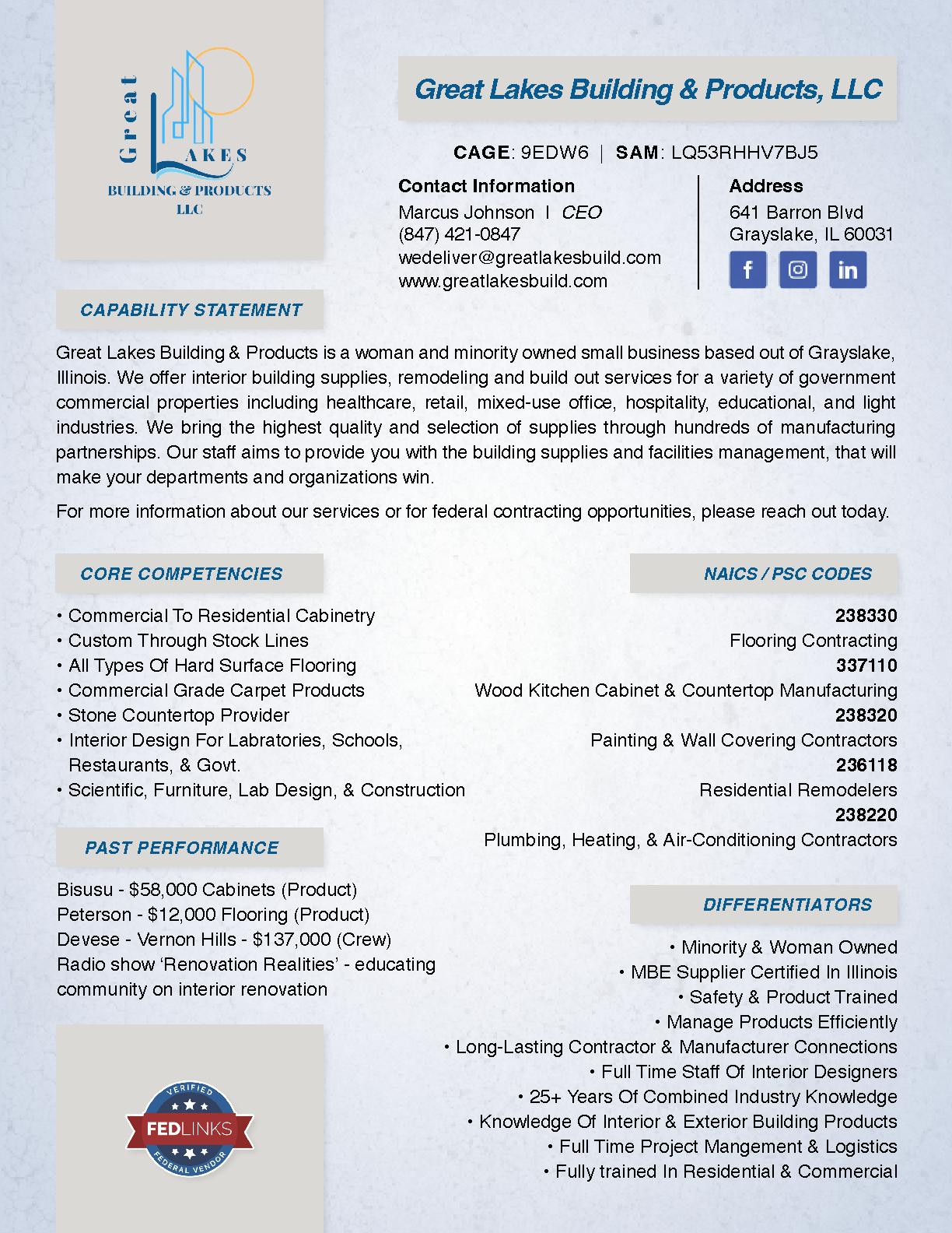 Great lakes building and products  llc.