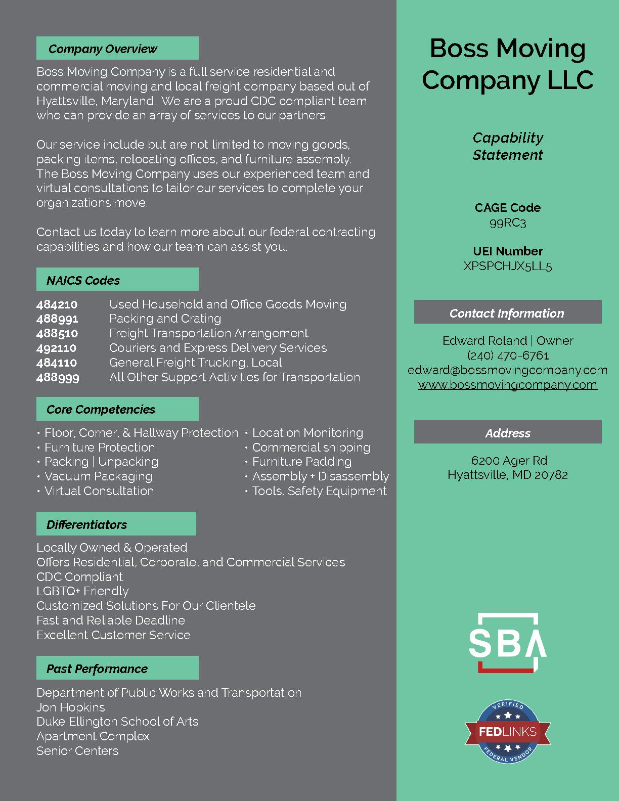 Boss moving company llc