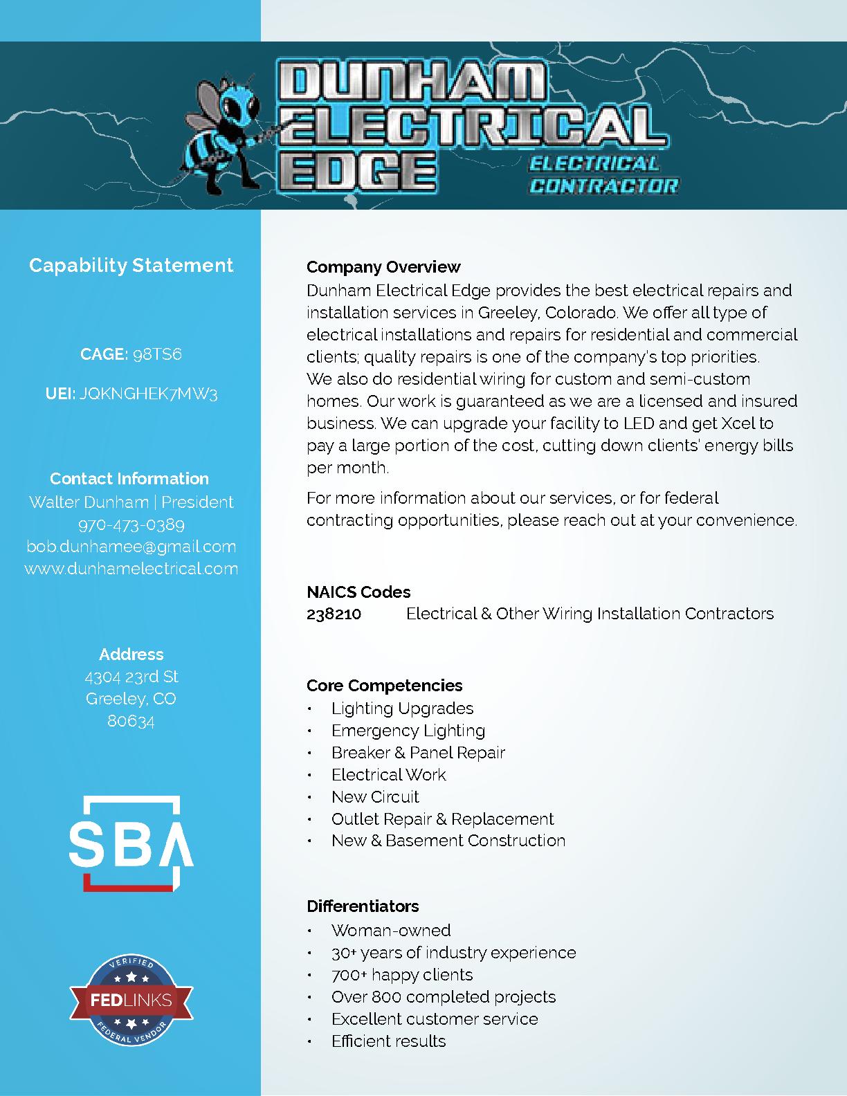 Dunham electrical edge