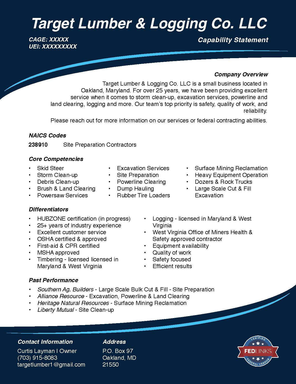 Target lumber   logging co. llc