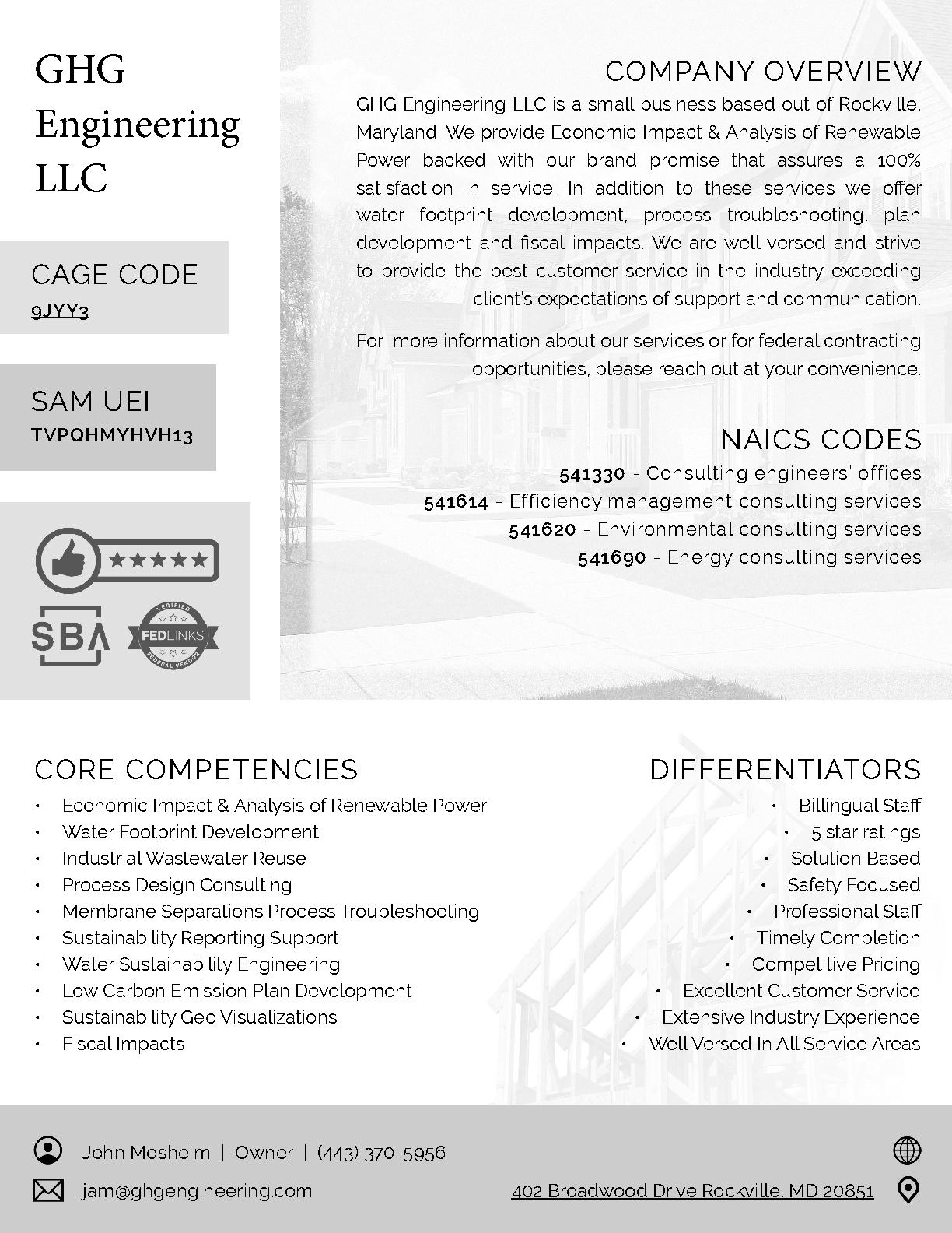 Ghg engineering llc