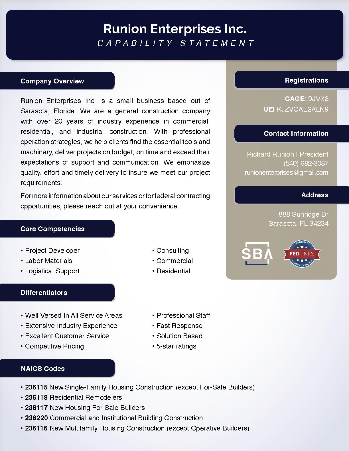 Runion enterprises inc.
