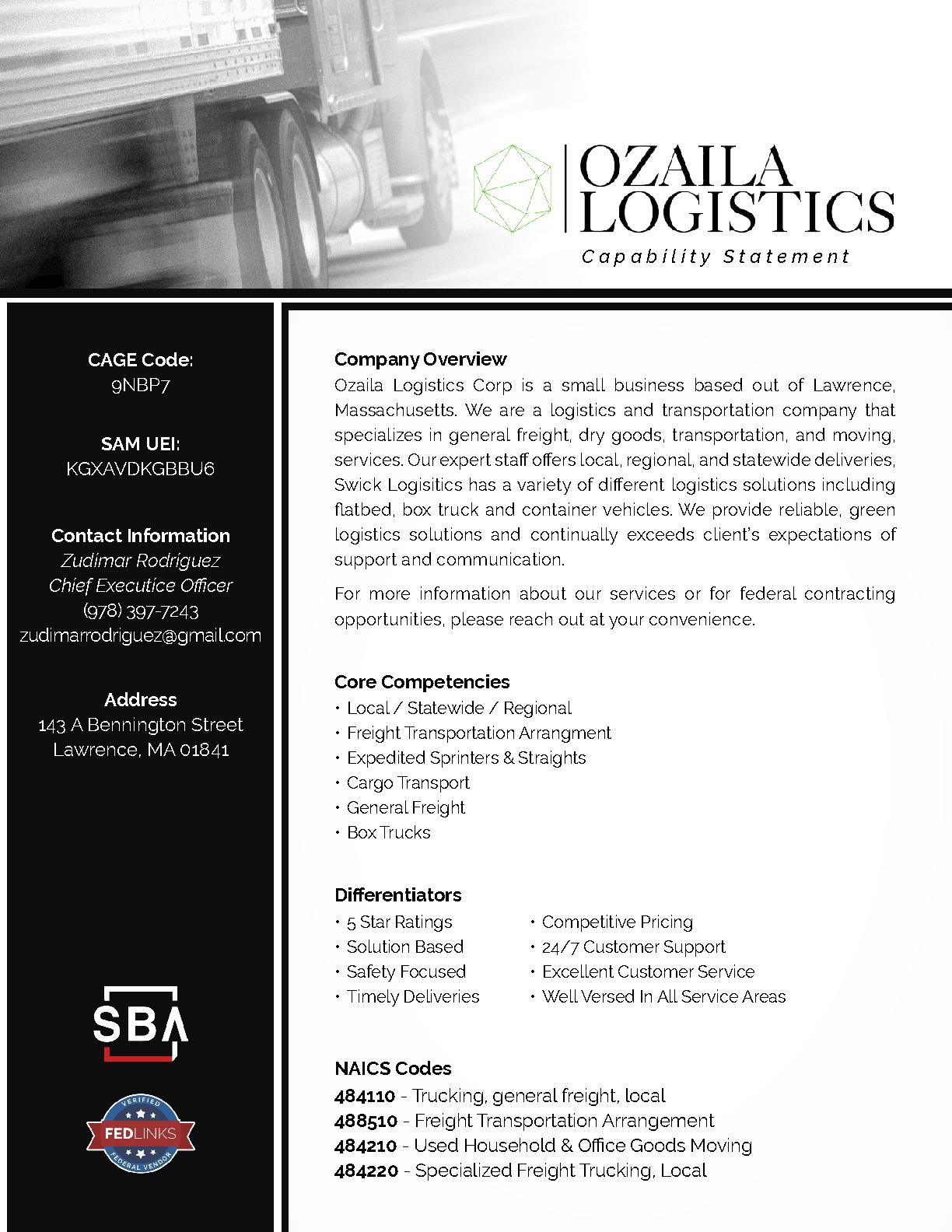 Ozaila logistics corp