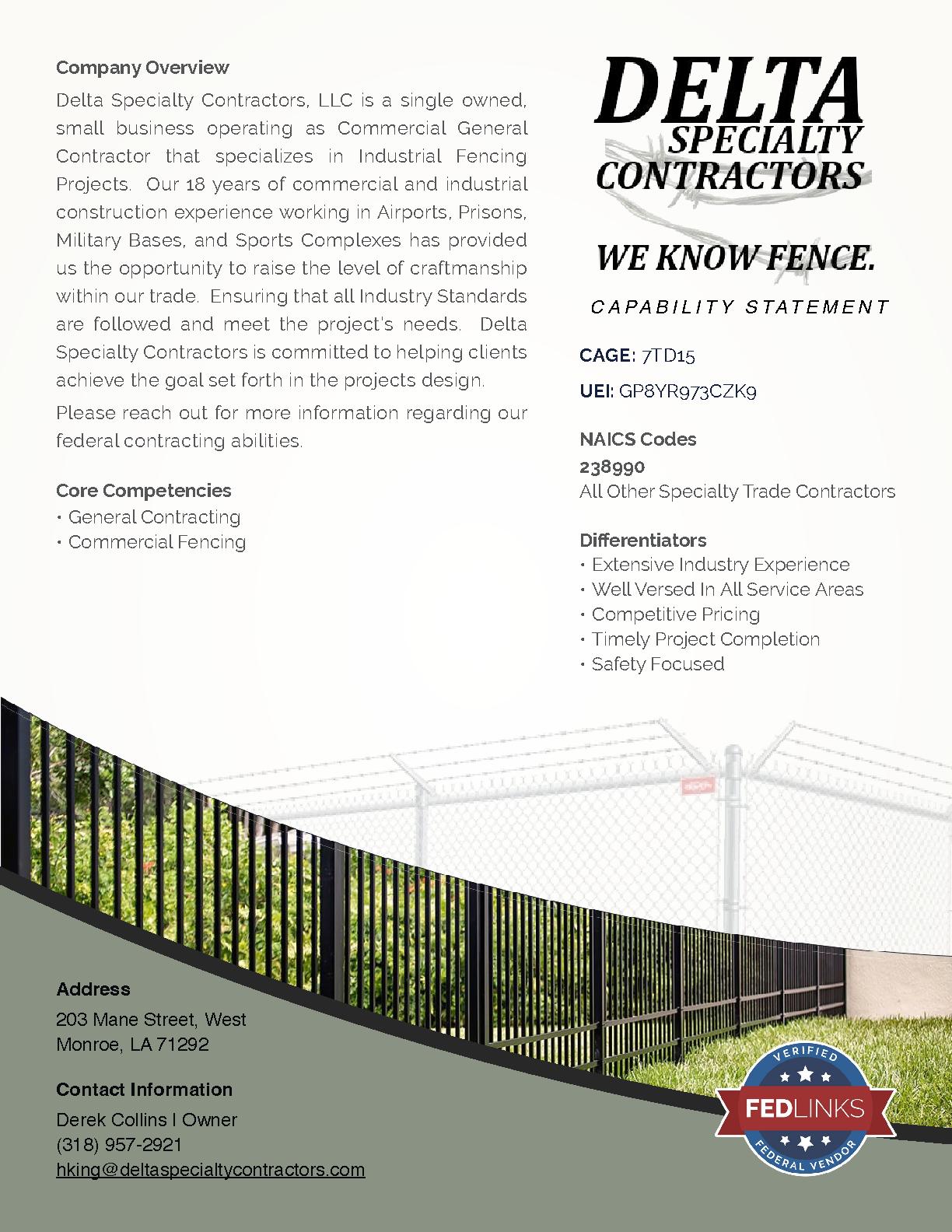 Delta specialty contractors  llc 