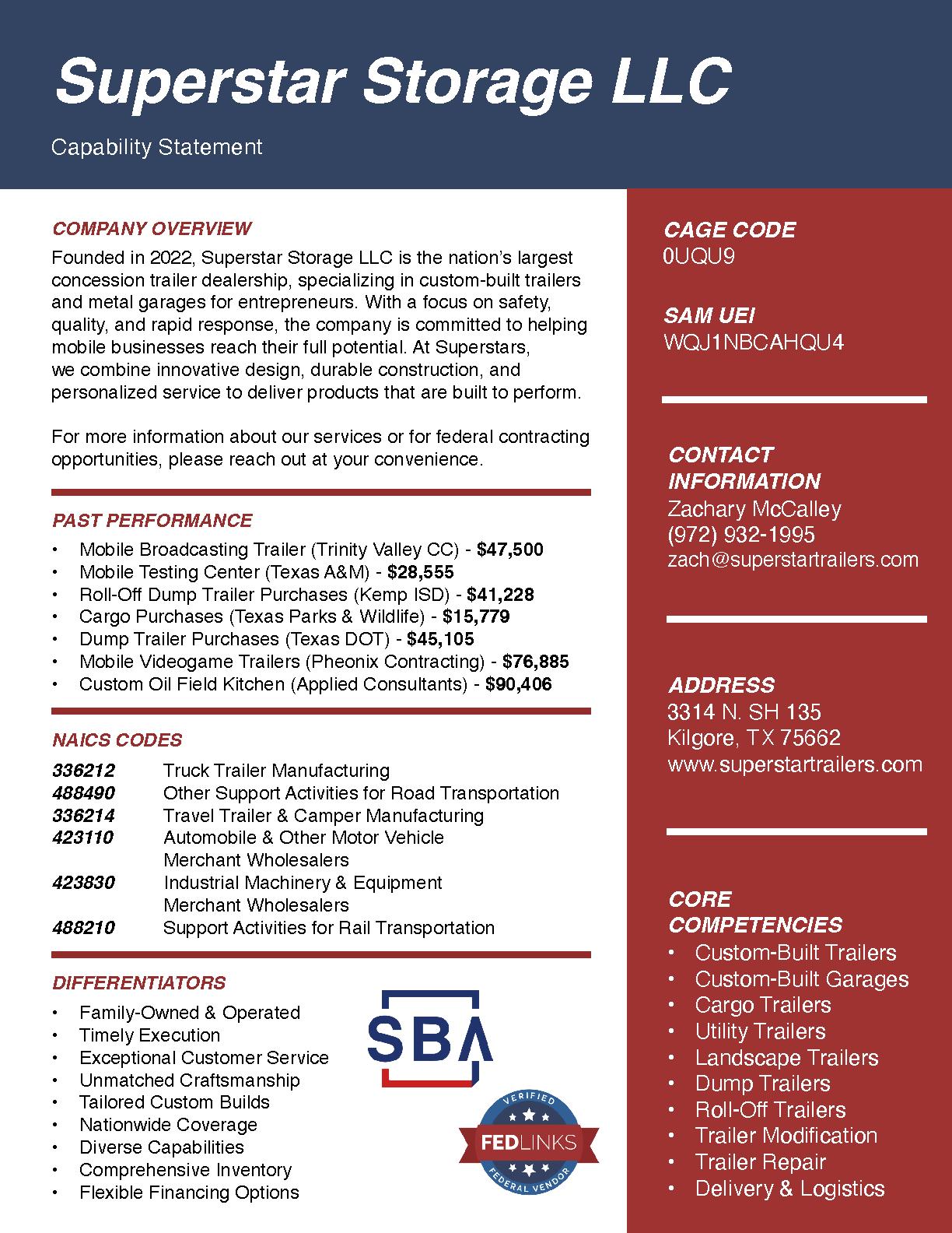 Superstar storage llc