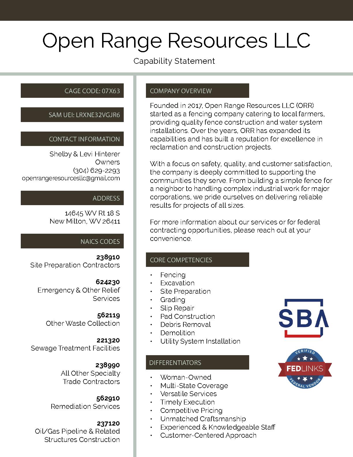 Open range resources llc