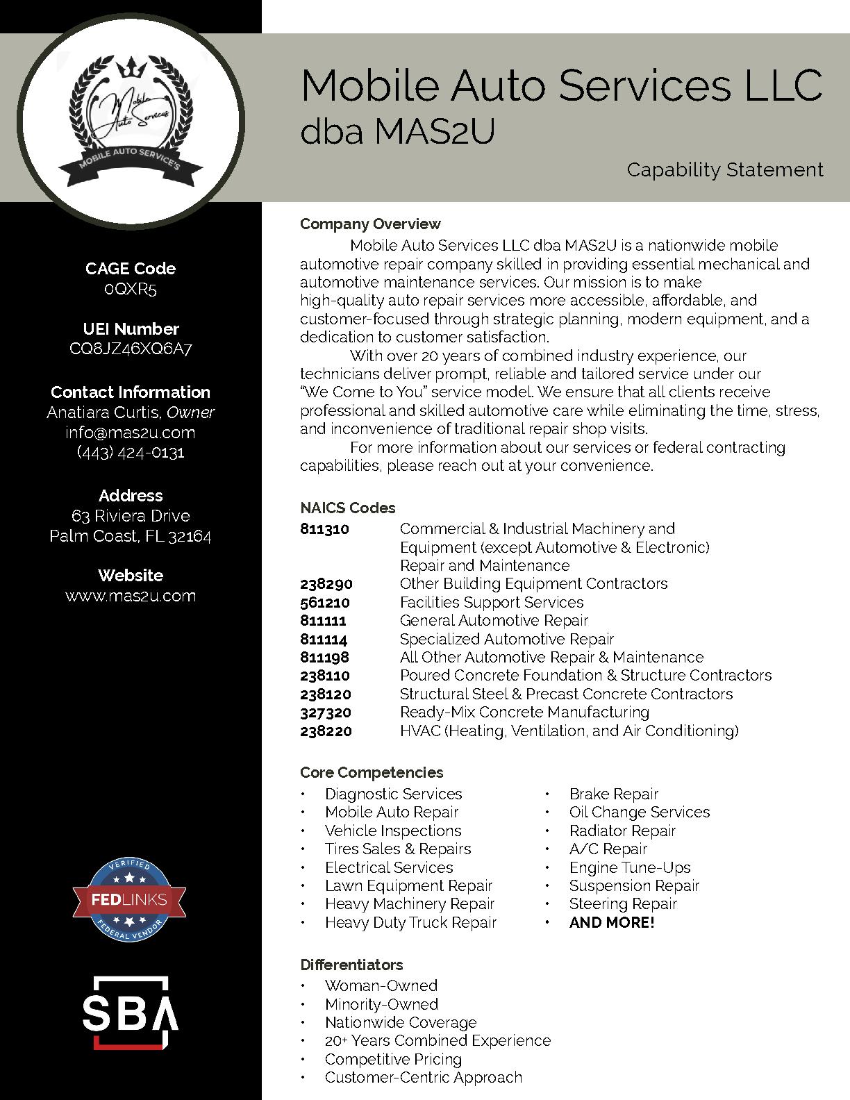 Mobile auto services llc updated