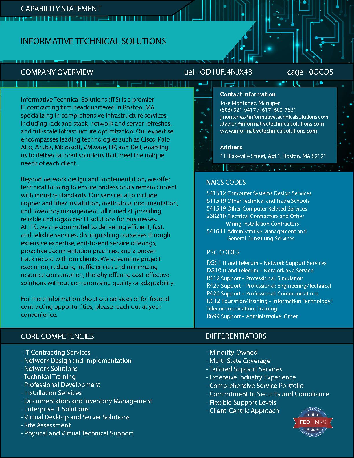 Informative technical solutions