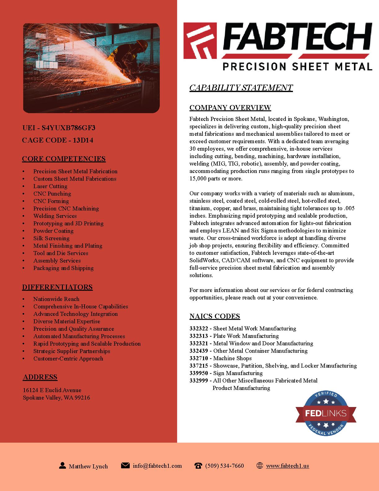 Fabtech cap statement