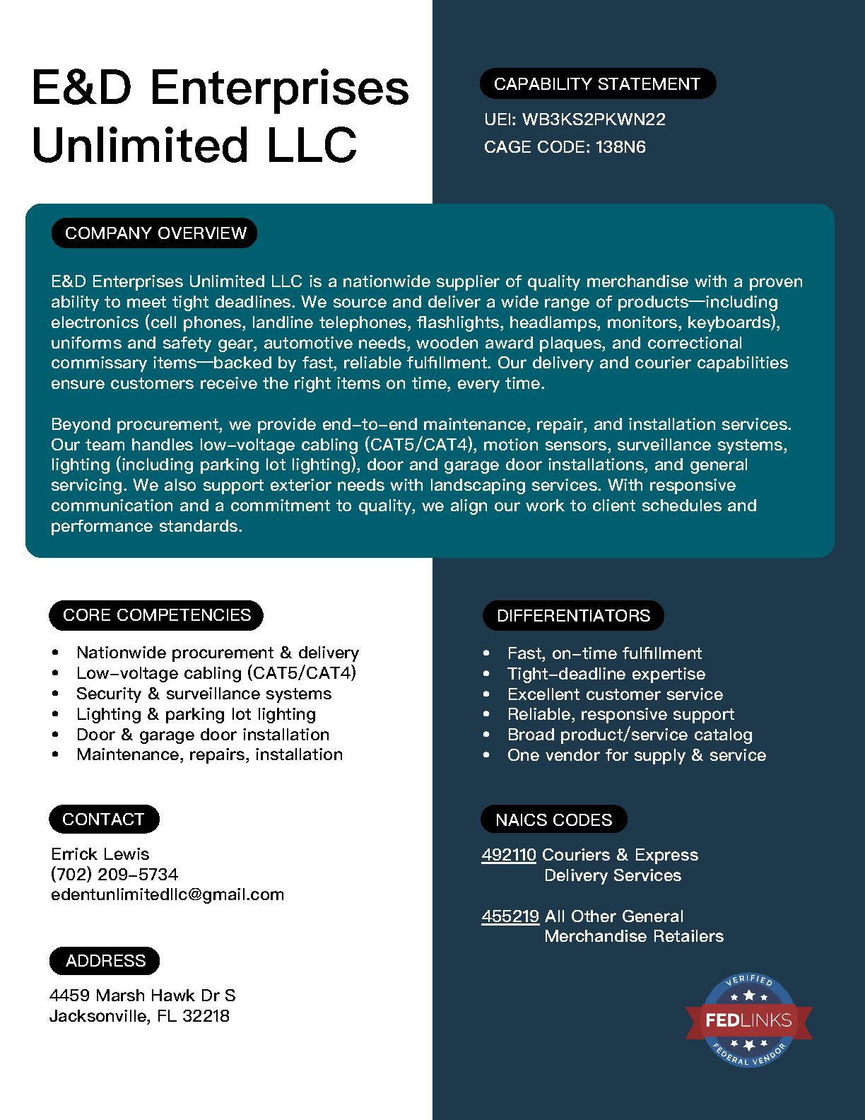 E d enterprises unlimited