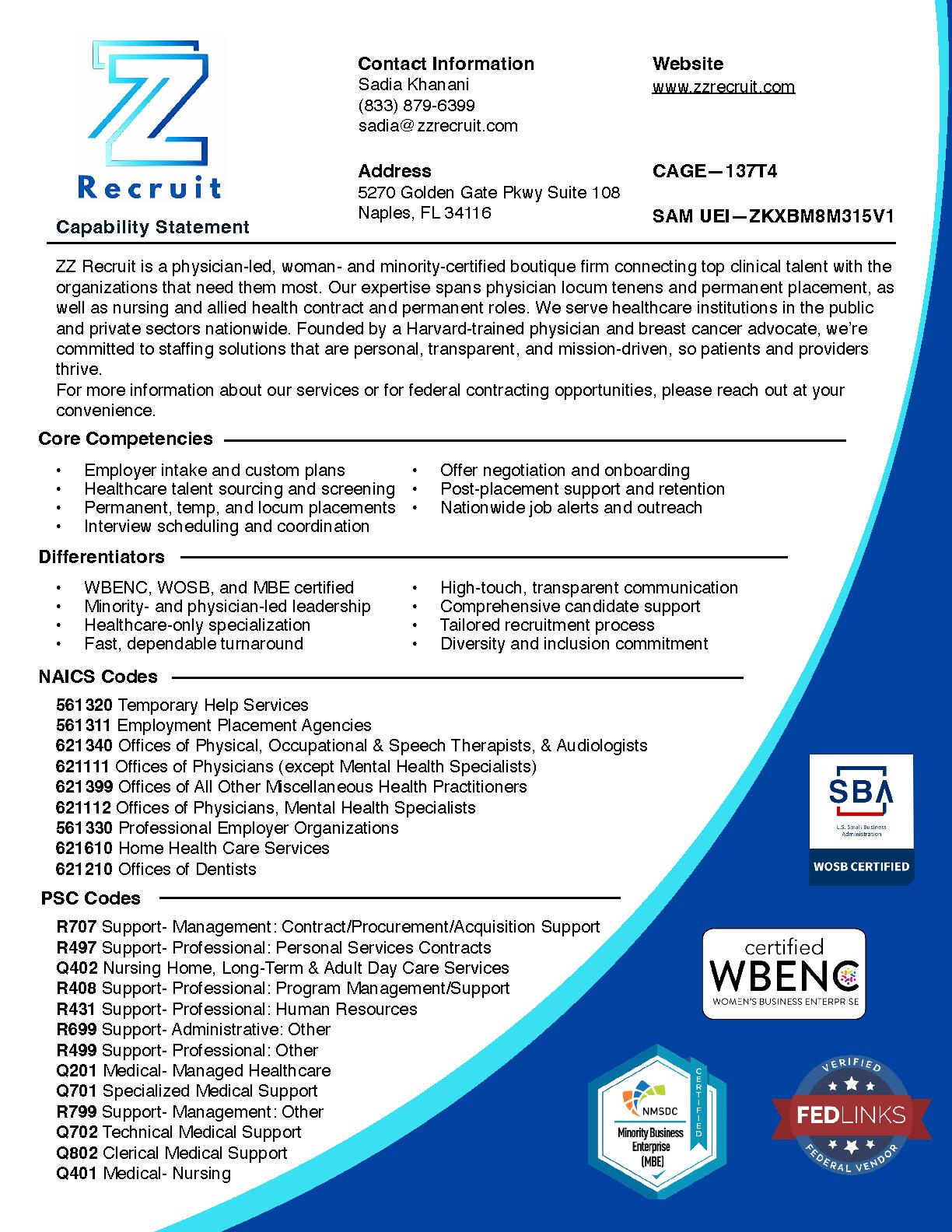 Zz recruit inc revised