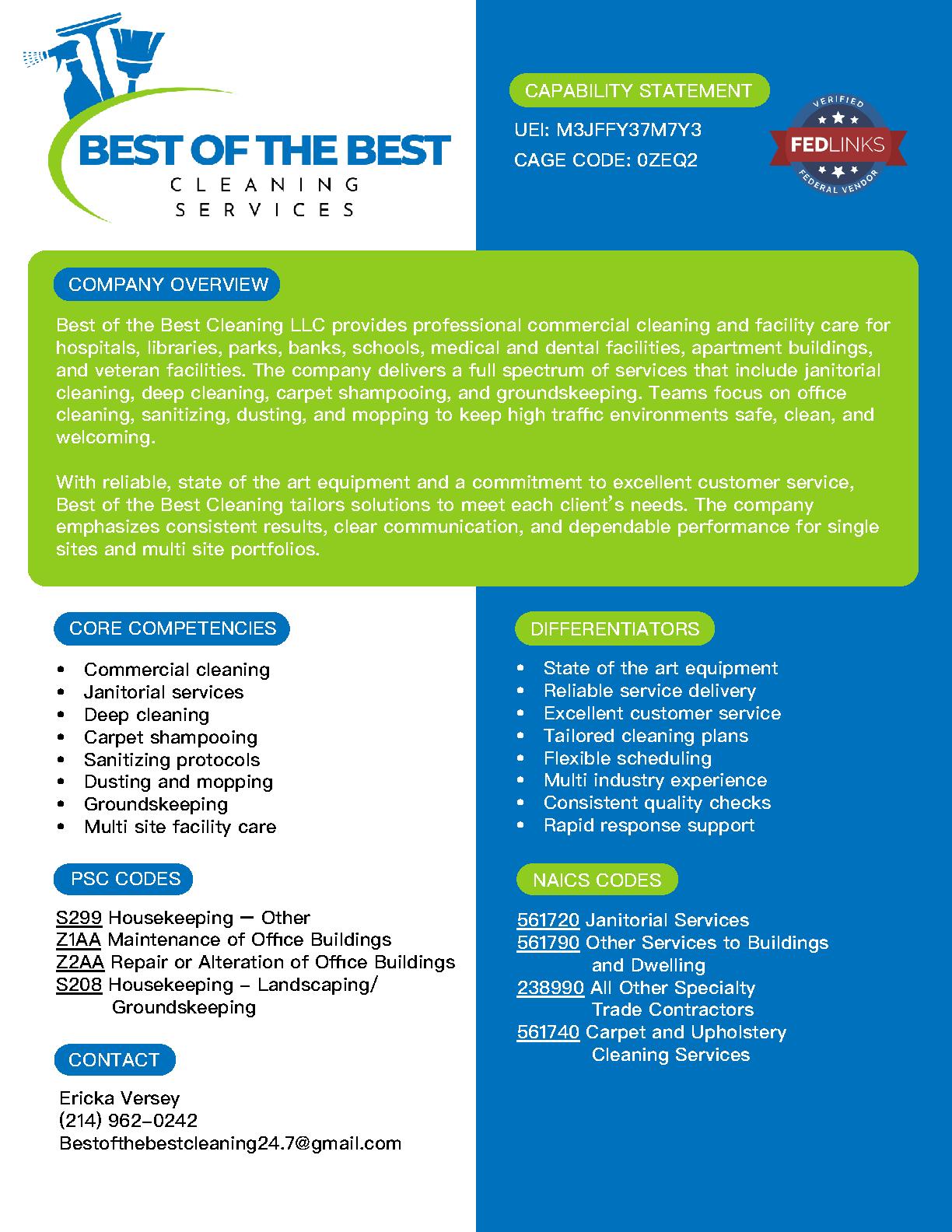 Best of the best cleaning llc