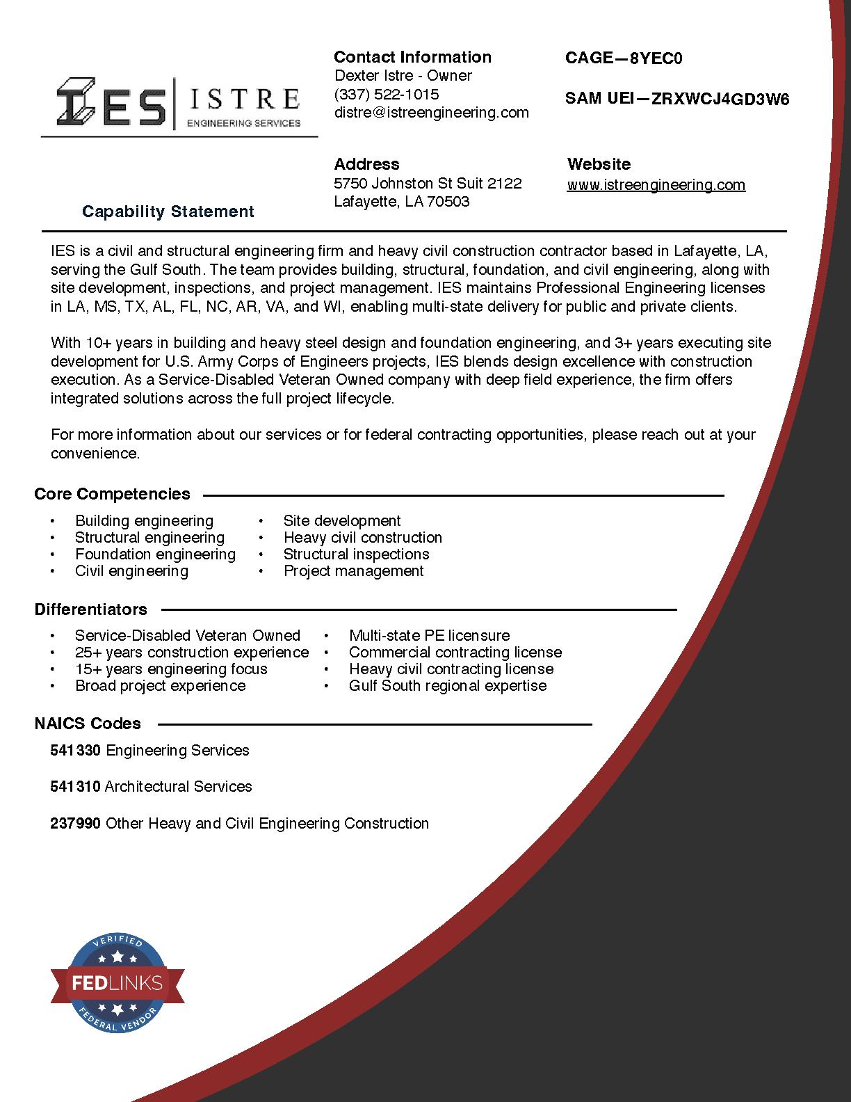 Istre engineering services  inc