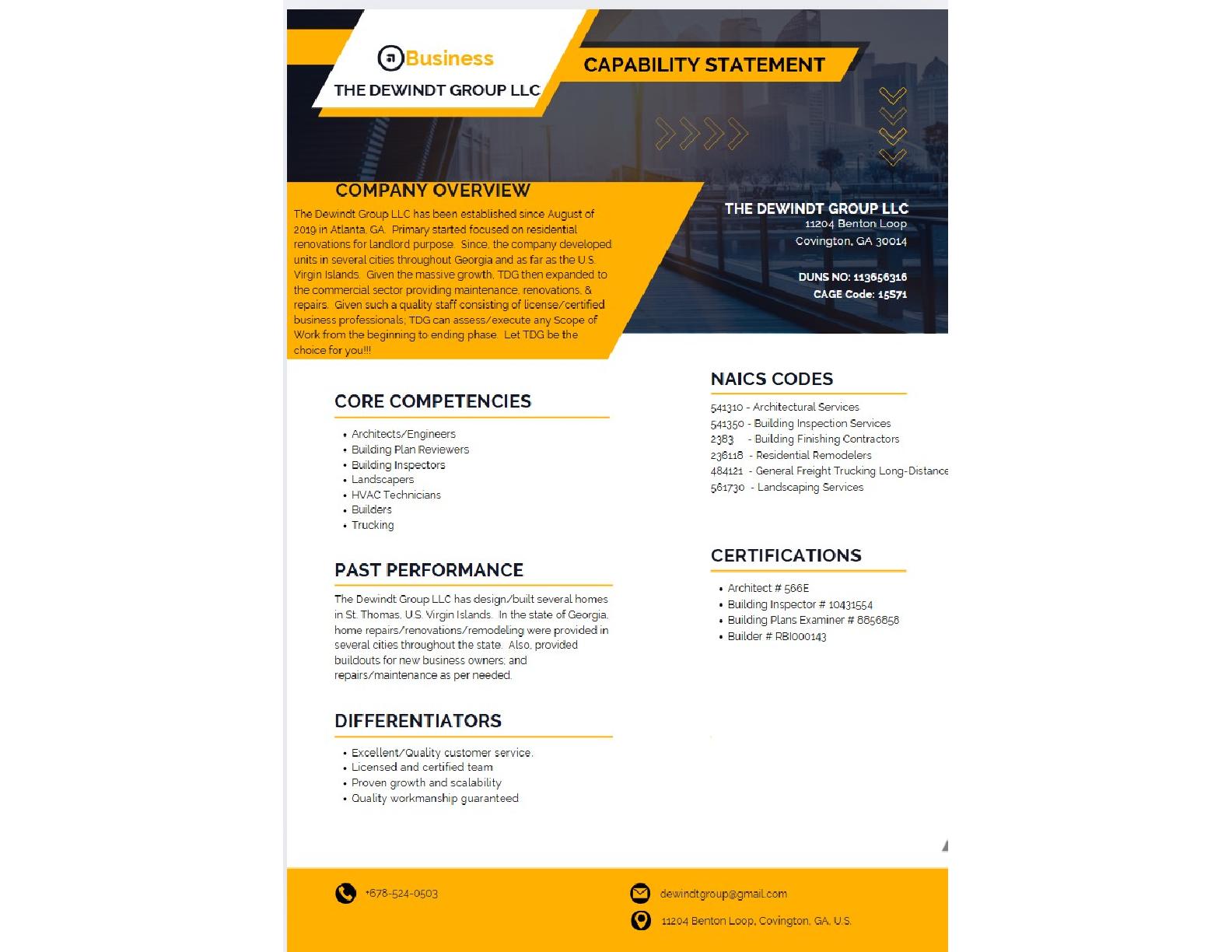 Capability statement