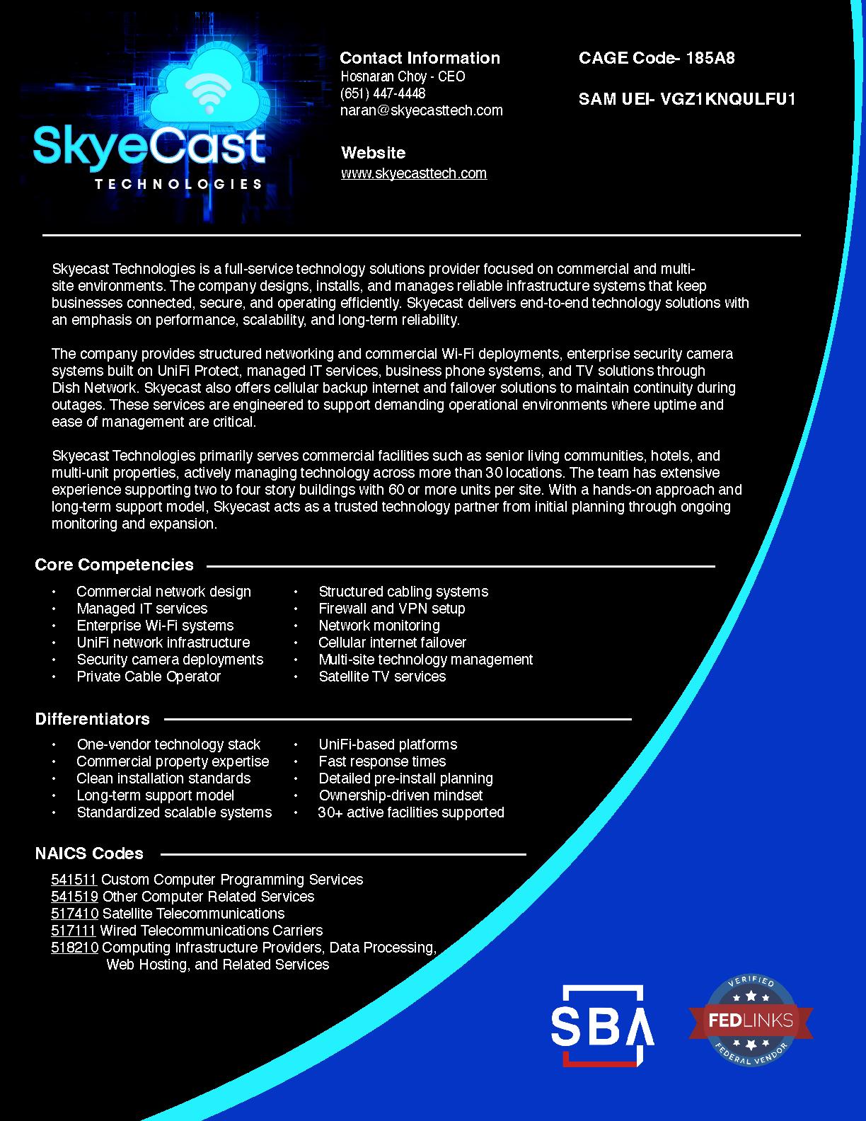 Skyecast technologies updated