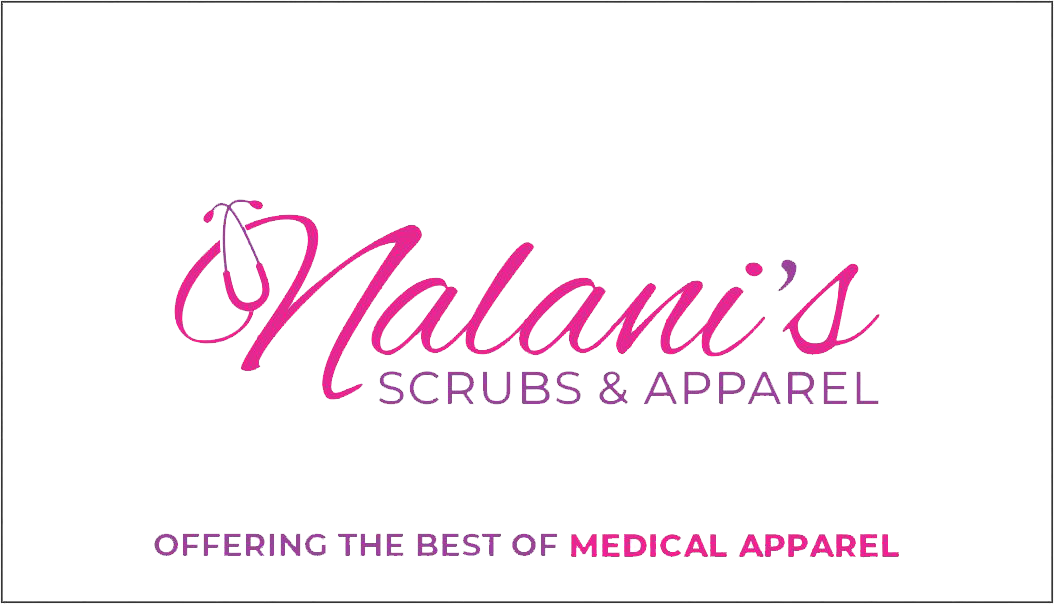 Nalani's scrubs business card front
