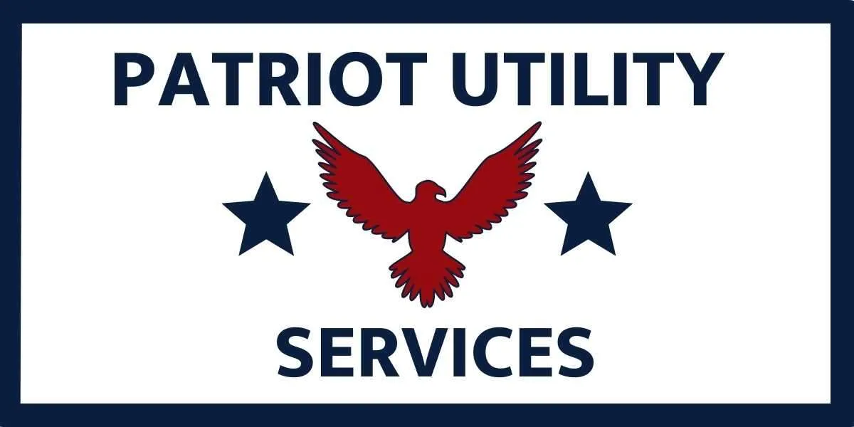 Patriot utility services logo rectangle