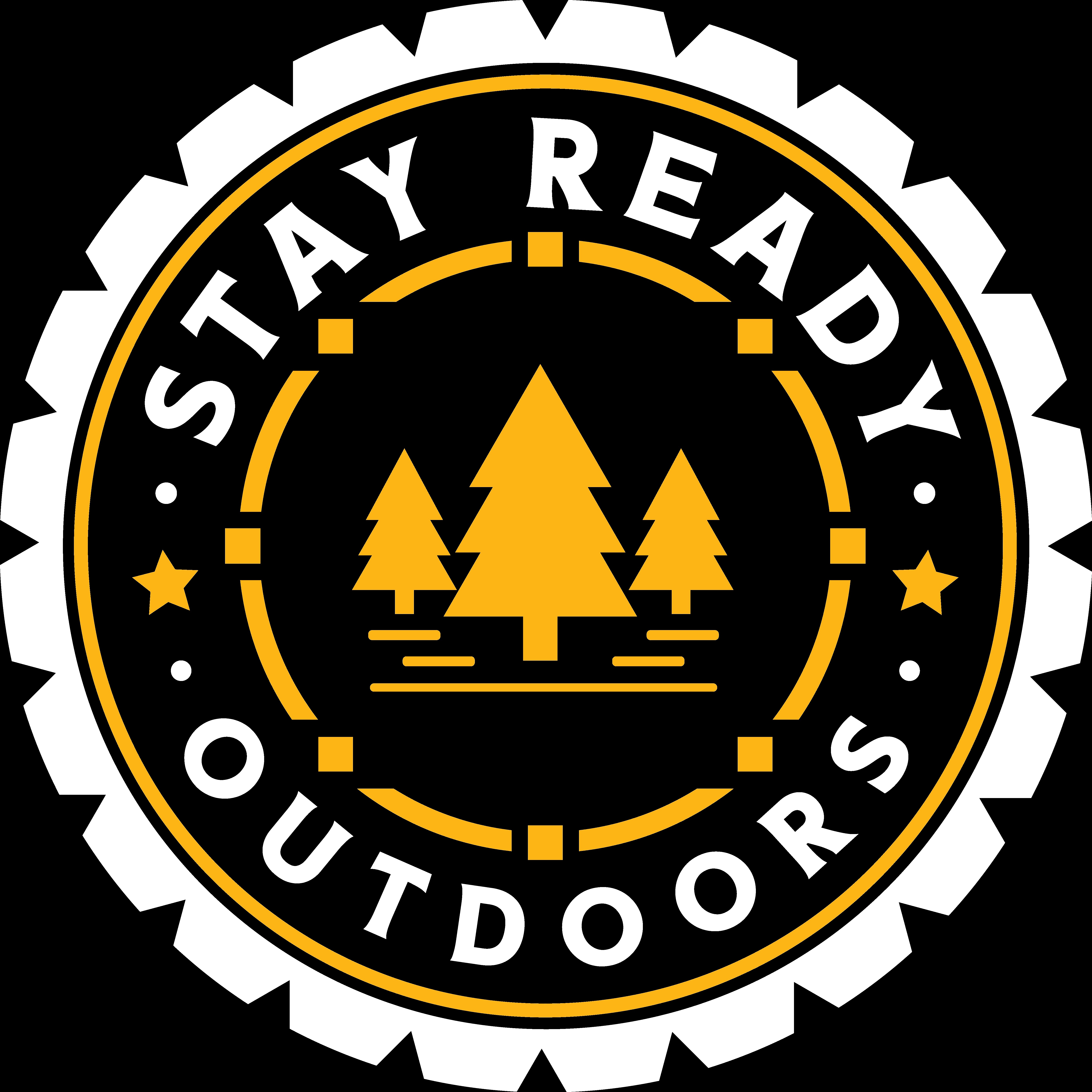 143381847 stay ready round tire logo black background